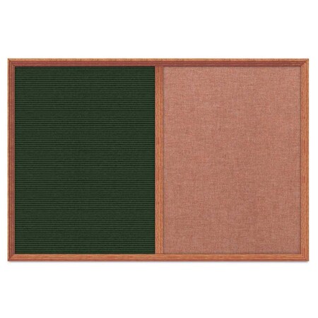 United Visual Products Enclosed Corkboard, 1 Door, 48"x36", 4" Fra, UV3423-WHITE-SURF UV3423-WHITE-SURF